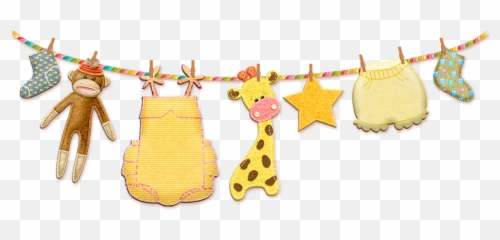 Baby Clothes Clothesline Sock - Green Baby Clothes On Clothesline Clipart Png,Bebe Png
