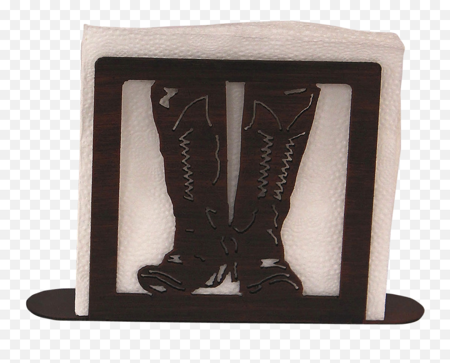 Iron Cowboy Boots Napkin Holder - Picture Frame Png,Cowboy Boots Transparent