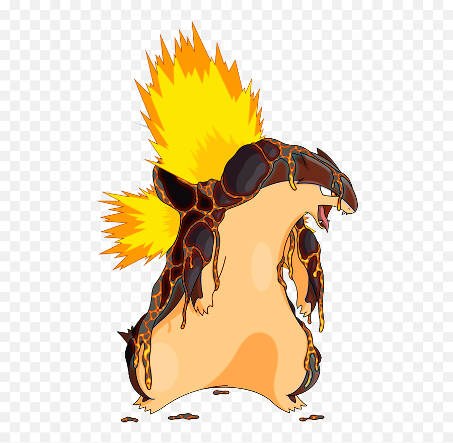 Pokemon 10156 Shiny Mega Typhlosion Lava Pokedex Evolution - Pokemon Mega Typhlosion Png,Cyndaquil Png