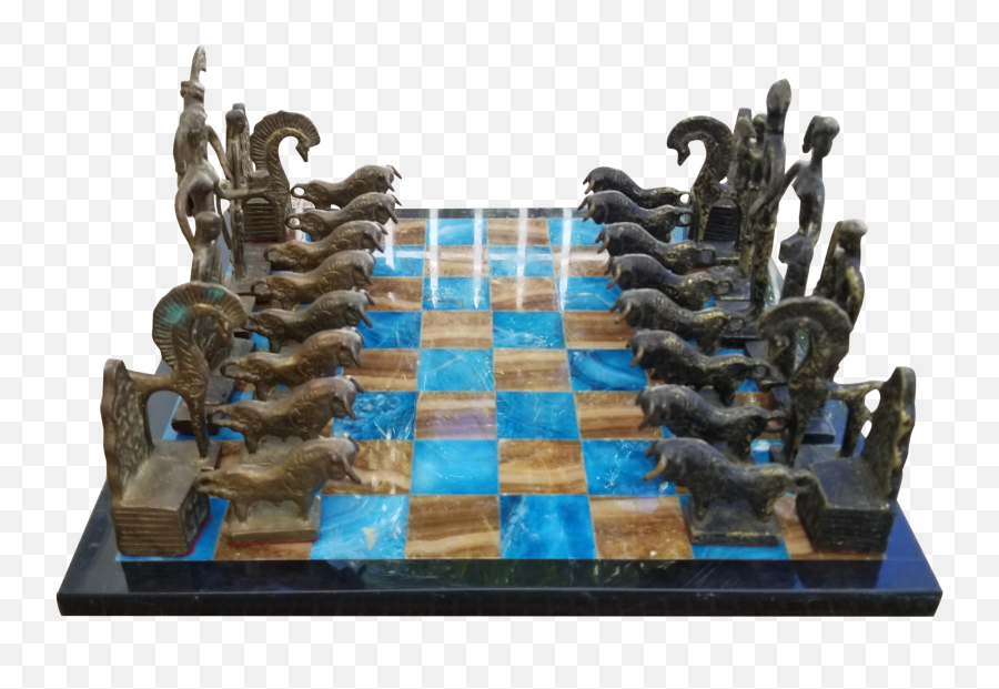 1960s Vintage Frederick Weinberg Style Brutalist Bronze Chess Set Signed - Chess Png,Chess Pieces Png