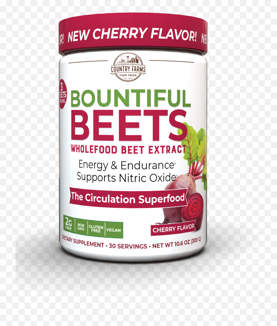 Country Farms Bountiful Beets Delicious Cherry Flavor The Circulation Superfood Activates Essential Nitric Oxide Natural Beet Extract Boosts - Grape Seed Extract Png,Cherry Mobile Omega Icon 4gb