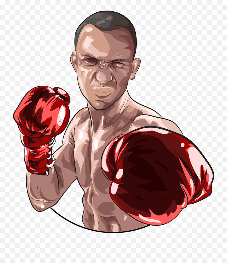 Portrait Of A Boxer - Boxing Glove Png,Boxing Icon Vector