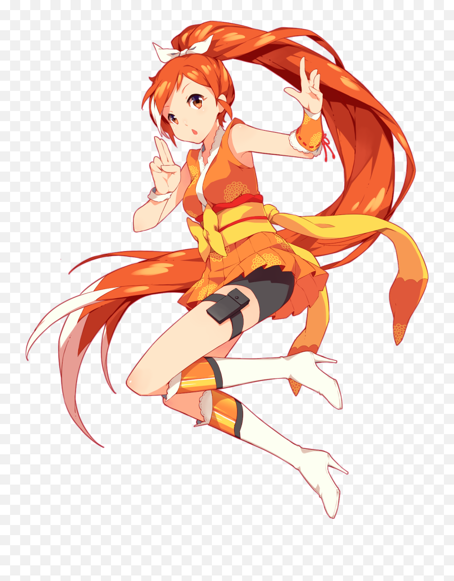 Crunchyroll - The Origin Of Crunchyroll Hime Anime Girl Jump Pose Png,Anime  Characters Png - free transparent png images 