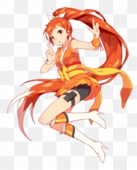 Crunchyroll - The Origin Of Crunchyroll Hime Anime Girl Jump Pose Png,Anime Characters Png