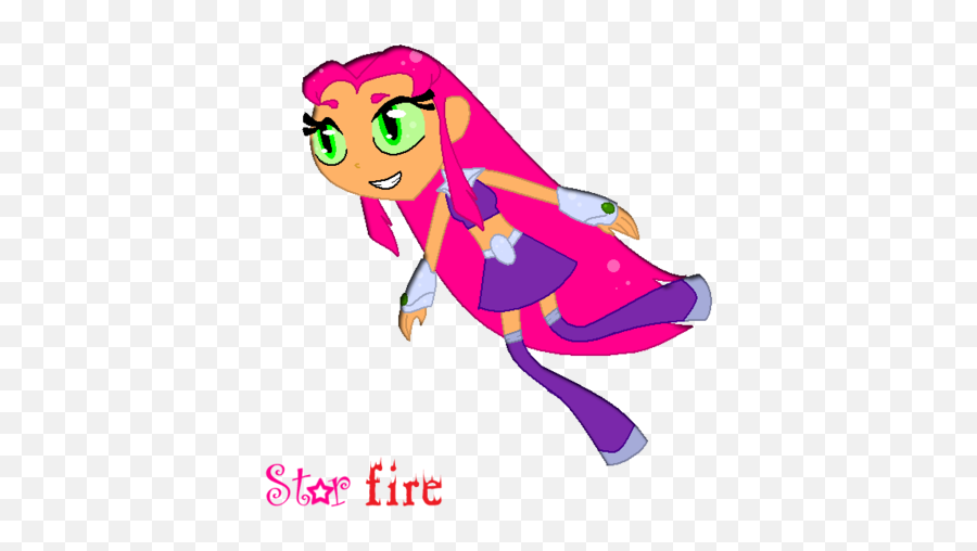 Download Hd Starfire - Teen Titans Go Starfire Png Cartoon,Teen Titans Logo Png