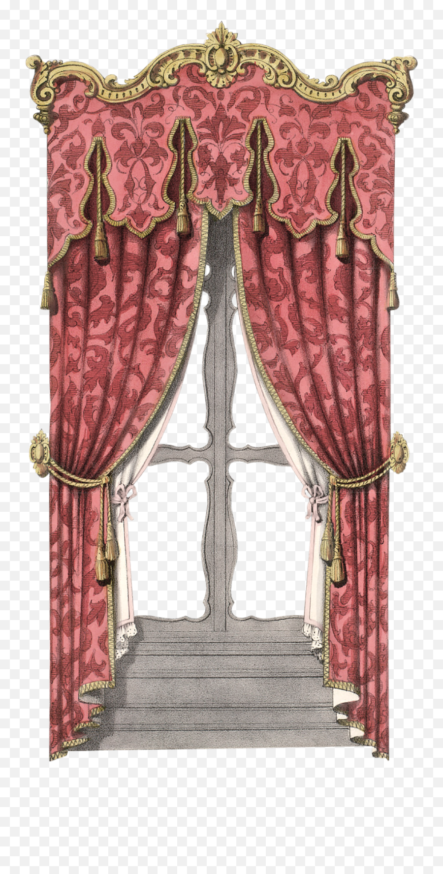 Download Curtains Clipart Gingerbread House Window - Curtain Curtain Png,Curtain Png