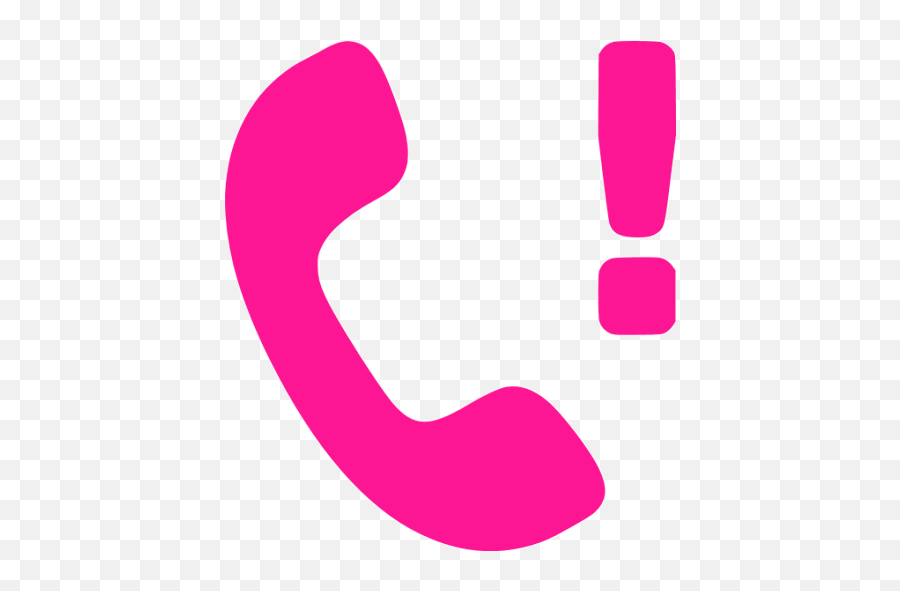 Deep Pink Missed Call Icon - Free Deep Pink Phone Icons Call Icon Pink Png,Call Png