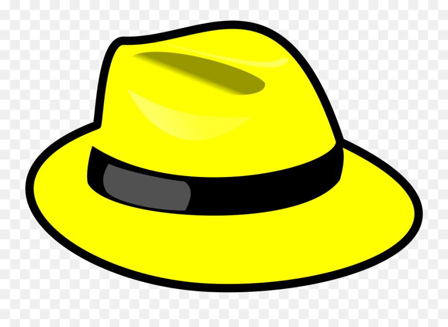 Yellow Hat Png Svg Clip Art For Web - Download Clip Art Six Hats Thinking White,Fedora Png