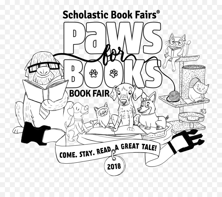 Hight Resolution Of Paws For Books Book Fair Clip Art - Clip Art Png,Books Clipart Transparent