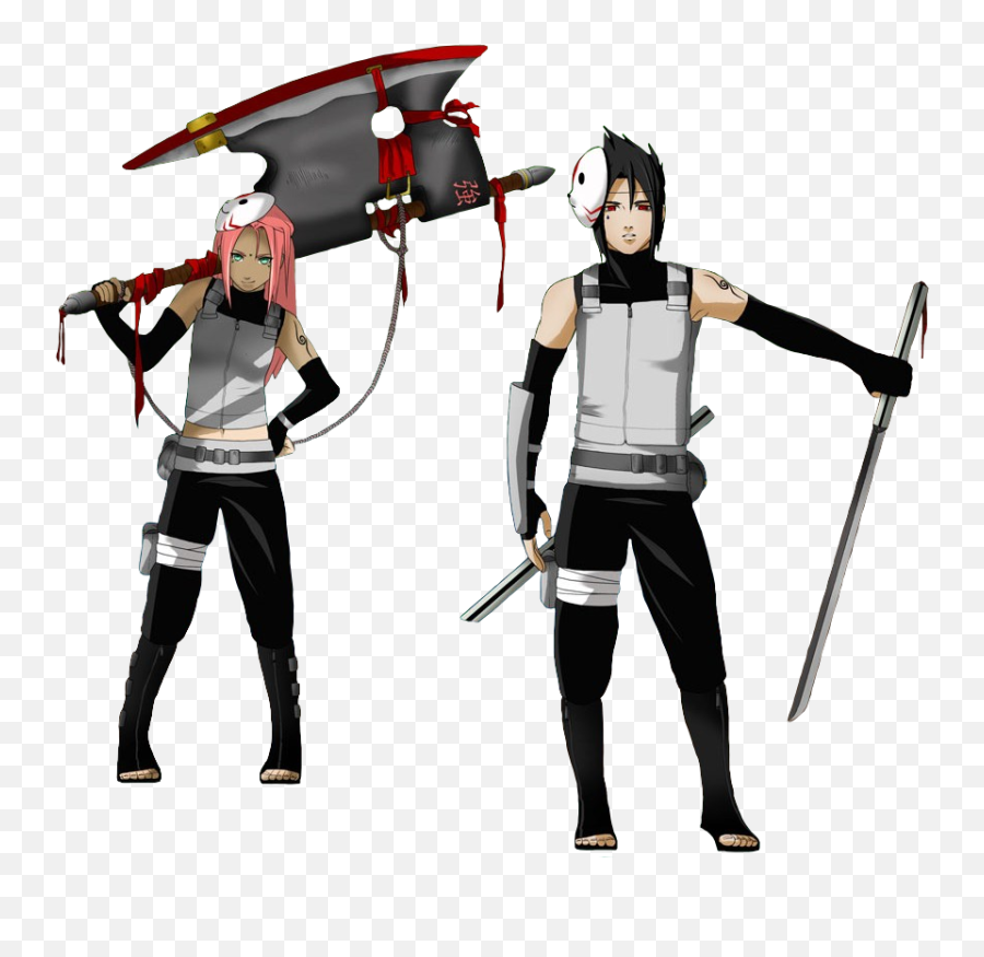 Sasuke And Sakura Anbu Render Naruto - Anbu Sasuke And Sakura Png,Sasuke Png
