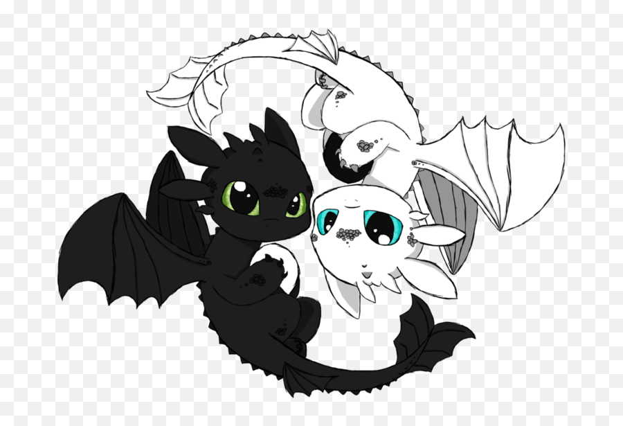 Toothless Png Background Photo - Toothless And White Dragon,Toothless Png
