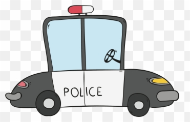 Download Clipart Library Car Hand Painted Police - Png Cartoon Police Car,Car Cartoon Png