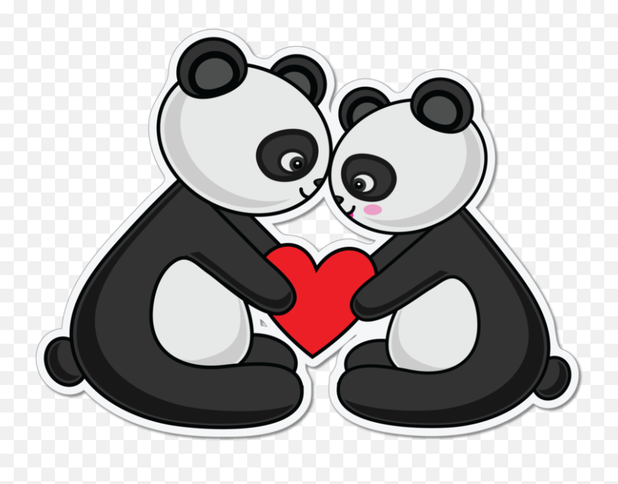 Emoji Enamorado Png - Panda Love Png,Panda Emoji Png