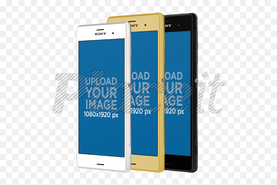 Sony Xperia Android Phones Lined Up In Angled Position Png Mockup A11882 - Samsung Galaxy,Android Phone Png