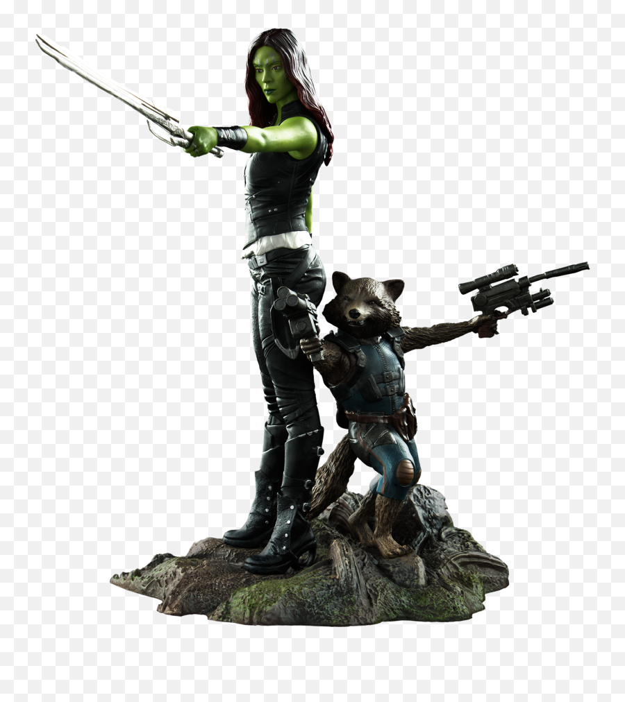 Marvel Gallery Gamora Transparent Png - Gamora Rocket Raccoon Pvc Figur,Gamora Transparent