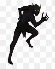 Werewolf Illustration Demon Silhouette - Adjuchas Bleach Arrancar Fighter Png,Werewolf Png