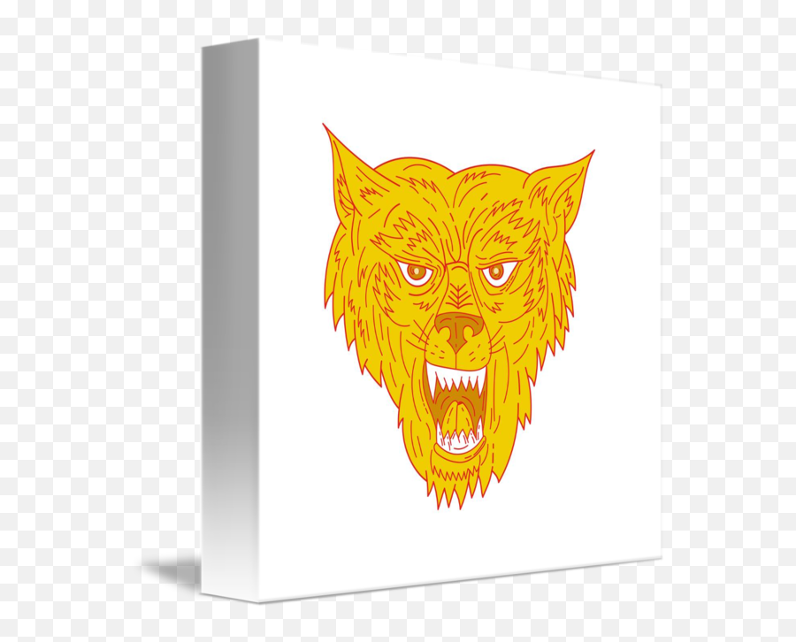 Angry Wolf Head Mono Line By Aloysius Patrimonio - Cartoon Png,Wolf Head Png