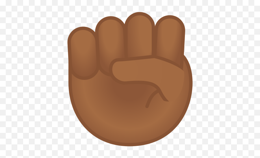Raised Fist Emoji With Medium - Dark Skin Tone Meaning Hand Png,Fist Transparent