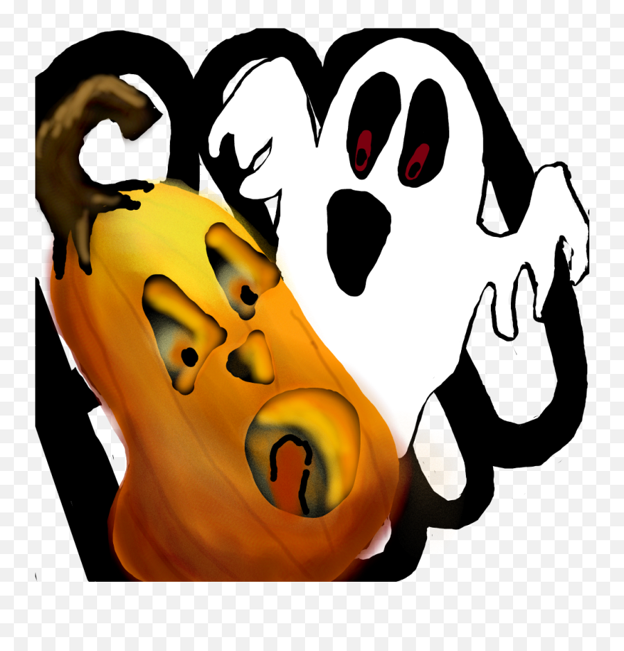 Halloween Ghostly Pumpkin Ghost Boo Scary Sticker - Ghost Illustration Png,Scary Ghost Png