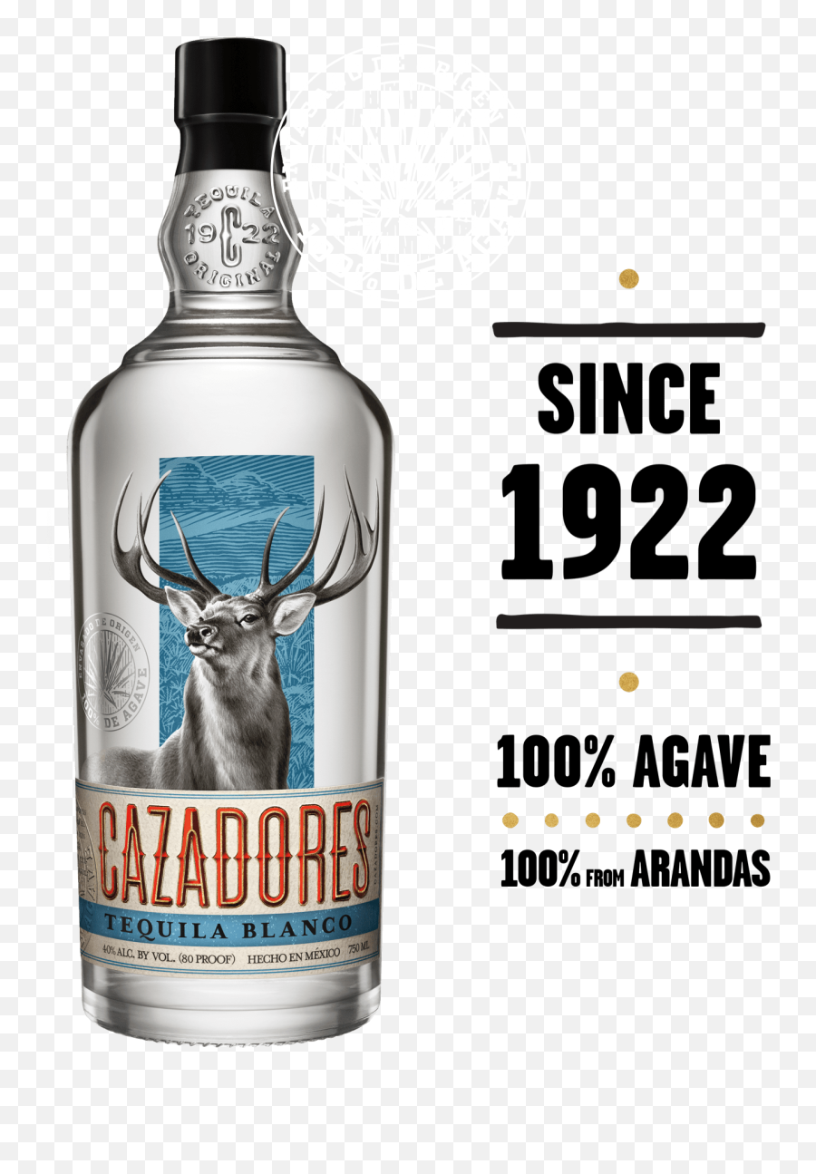 Cazadores Tequila Blanco White Silver - Cazadores Tequila Blanco Png,Tequila Png