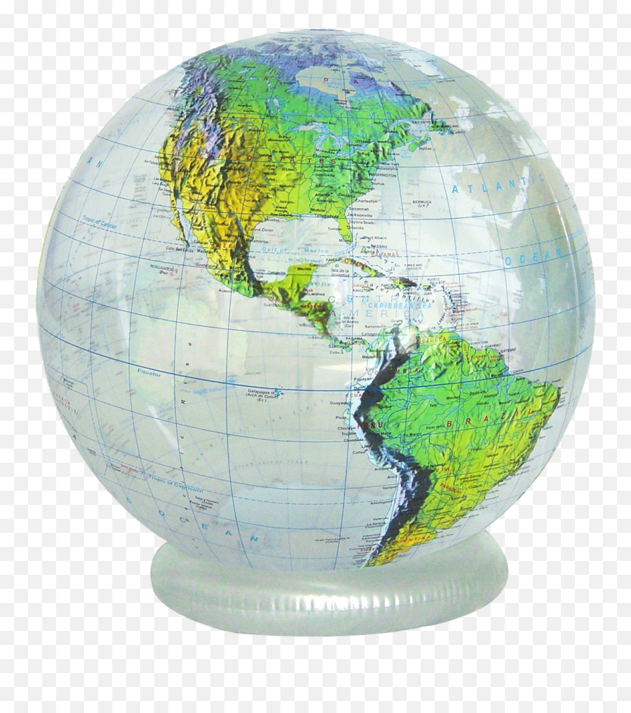 36 Clear Topographic Globe - Topographic Globe Png,Globe Transparent