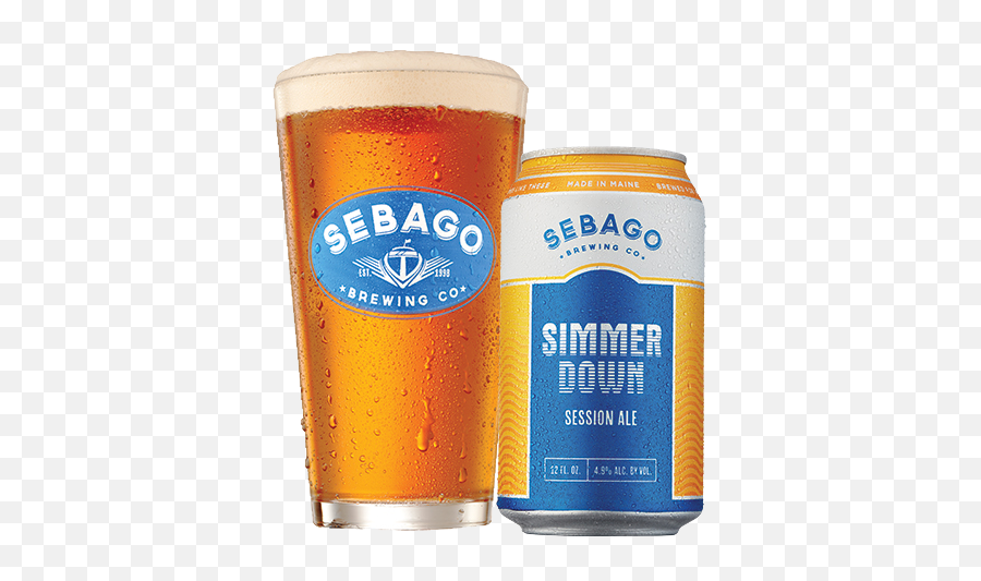 Simmer Down - Sebago Brewing Beer Glassware Png,Beer Transparent
