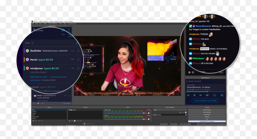Streamelements Obslive Streaming Open Broadcaster Software - Streamelements Obs Png,Obs Logo Png