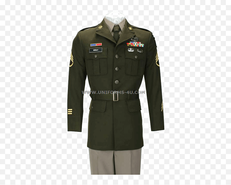 Us Army Male Enlisted Green Service Uniform Agsu - Officer Army Green Service Uniform Png,75th Ranger Regiment Logo