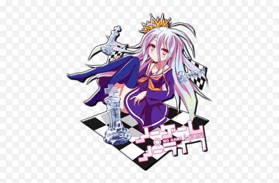 No Game Lifeu201d Stickers Set For Telegram - No Game No Life Png,No Game No Life Logo