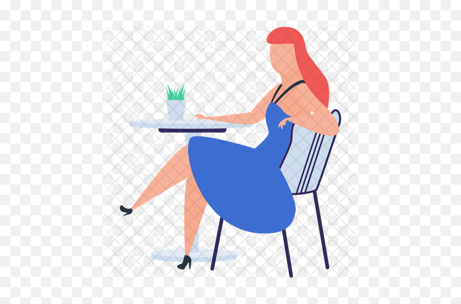 Girl Sitting Icon - Girl Sitting Icon Png,Girl Sitting Png