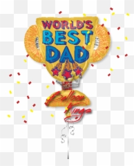 Happy Fathers Day Trophy - Worlds Best Dad png
