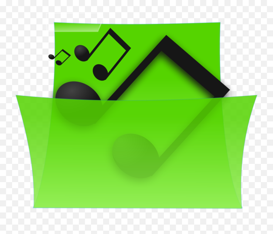 File Folder Icon Png - Green Music Box Svg Vector File Music Folder Icon Png,File And Folder Icon