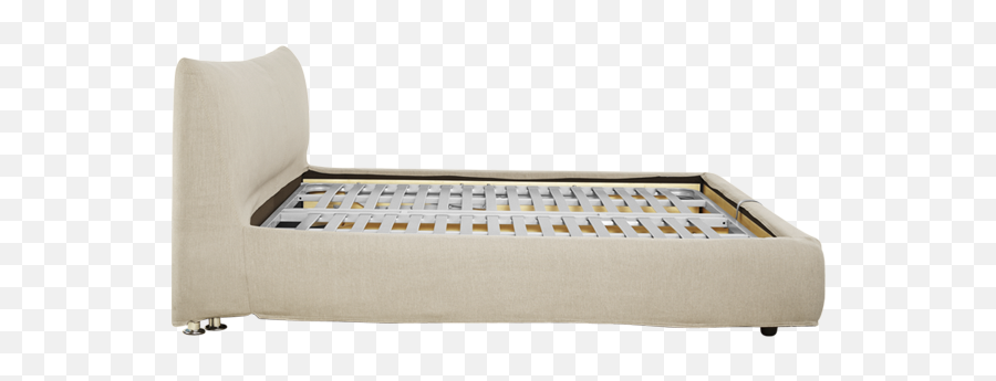 Craft Fabric King Size Bed With Storage In Beige Script Online - Bed Side View Png,Bed Transparent Background
