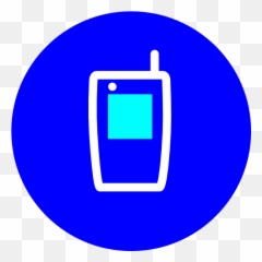 Phone Icon Myiconfinder - Mobile In Circle White Png Cellphone