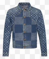 Nigo X Louis Vuitton Singapore Release June 26 Collection - Giant Damier Waves Monogram Denim Jacket png