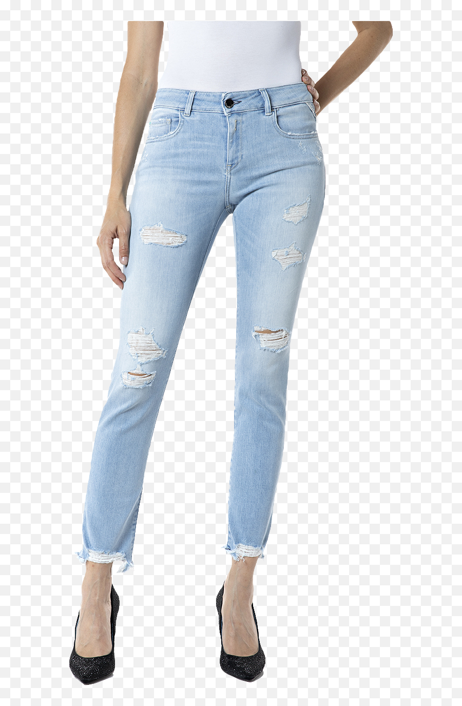 Jeans - Slimfitfabbylightbluewa42900069d827r010 For Women Png,Icon Crop Ripped Skinny Jeans Joe's Black