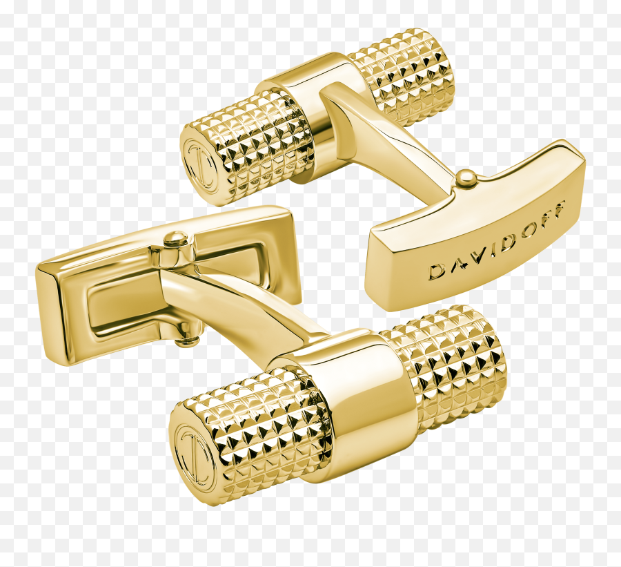 Paris Cufflinks - Barrel Rhodium Davidoff Cufflink Gun Metal Png,Dunhill Icon Gold