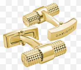 Paris Cufflinks - Barrel Rhodium DAVIDOFF Gun Metal png