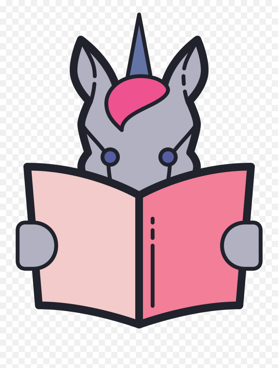 Download Reading Unicorn Icon - Cartoon Full Size Png Girly,Rainbow Unicorn Icon