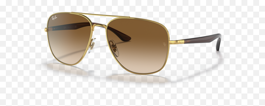 Ray - Ban Rb3683 56 Light Brown Gradient U0026 Gold Sunglasses Rb3683 Ray Ban Png,Vintage Icon Sg Junior