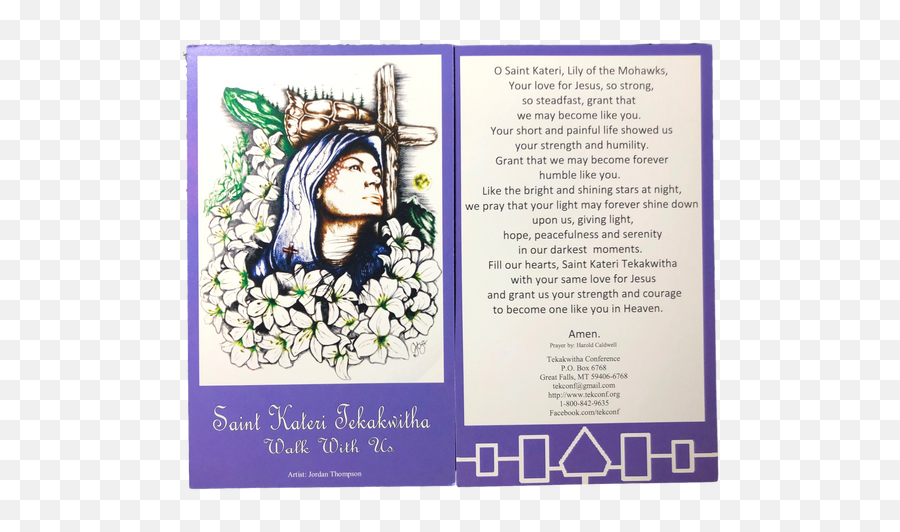 Shop Newest Arrivals U2013 Tagged Prayer Cards Page 7 - Art Png,St Kateri Tekakwitha Icon
