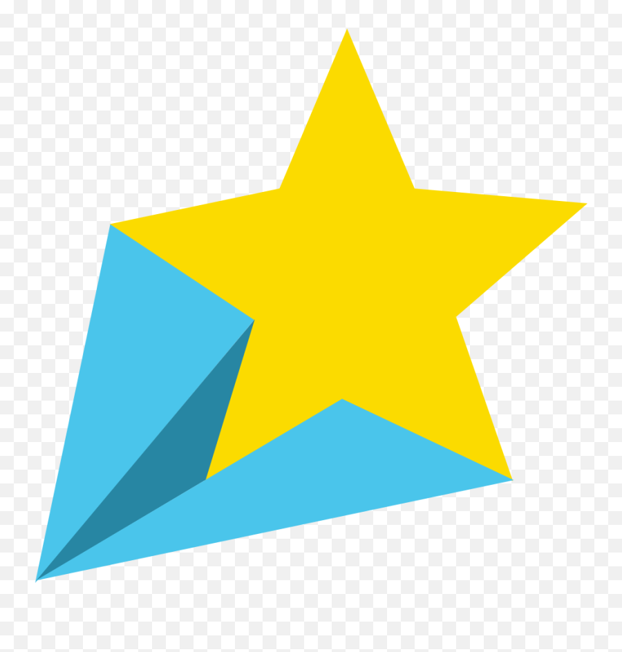 Star Clipart - Blue And Yellow Star Png,Shooting Stars Png
