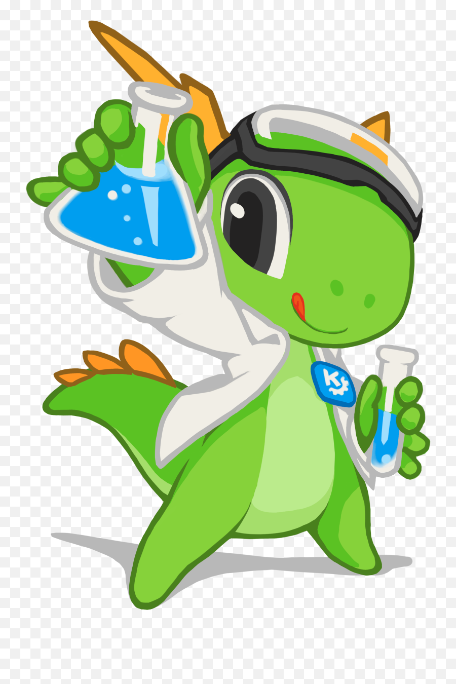 Kde Mascot Konqi For Science And - Science Mascots Png,Science Png