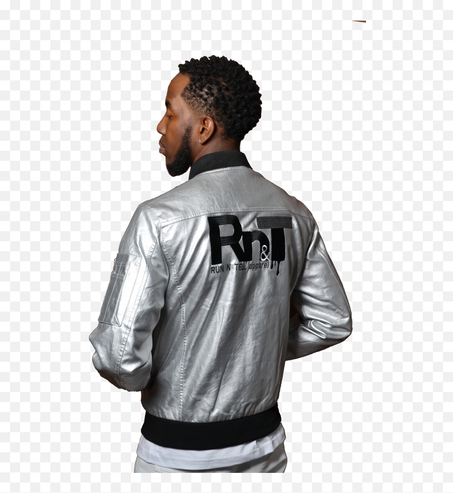 Rnt Silver Surfer Jacket - Run N Tell Apparel Leather Jacket Png,Silver Surfer Png