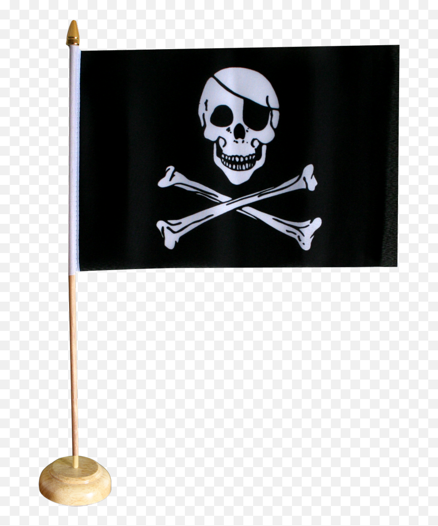 Pirate Skull And Bones Table Flag - Jolly Roger Flag Png,Pirate Flag Png