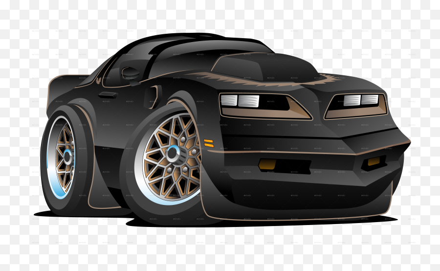 Seventies Classic Muscle Car Cartoon Vector Illustration - Amwrixan Muscle Png,Muscle Car Png
