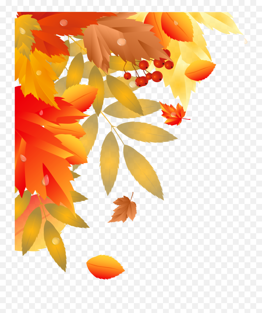 Decoration Clipart Autumn Transparent - Fall Leaves Corner Border Transparent Png,Autumn Leaves Png