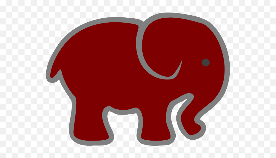 Red Baby Elephant Clip Art - Clip Art Png,Baby Elephant Png