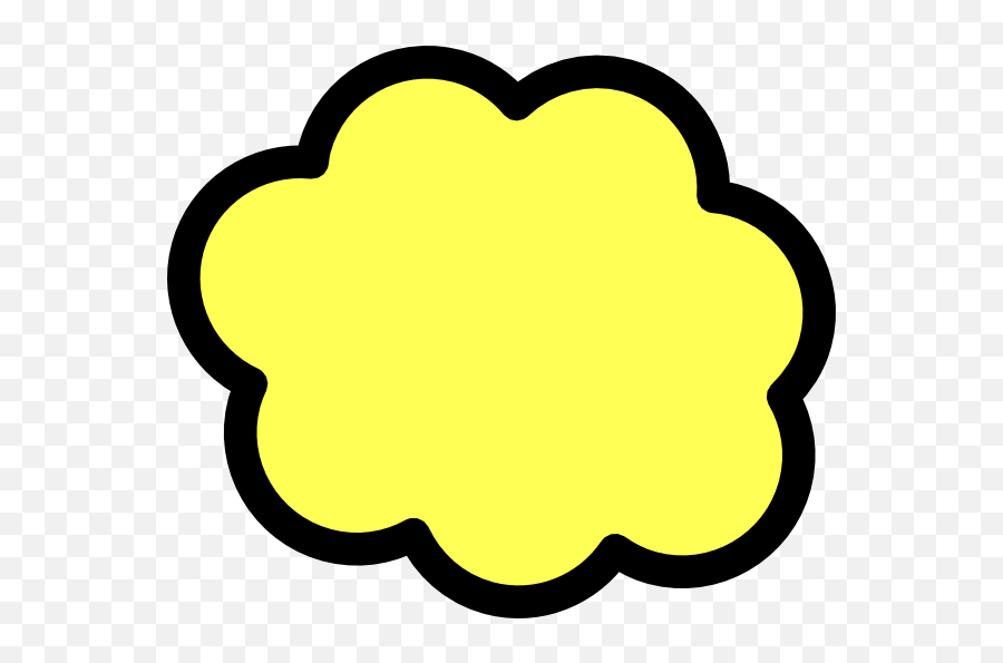yellow cloud with red rim logo