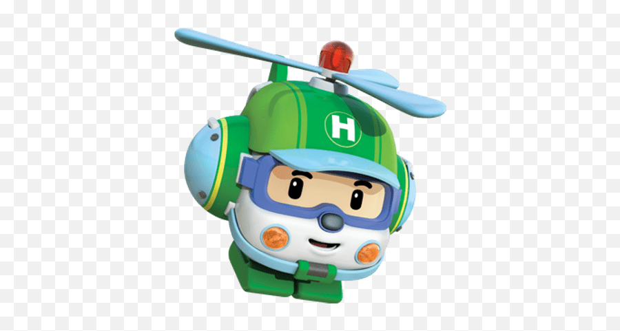 Robocar Poli Character Helly The Helicopter Transparent Png - Robocar Png,Helicopter Transparent Background